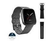 Fitbit Versa Smartwatch with Heart Rate Monitor - Charcoal Woven