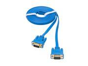 VGA Cable DTECH 15 Feet Ultra Flat Slim VGA SVGA Monitor Cable VGA to VGA Male to Male Cord in Blue