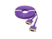 VGA Cable DTECH 25 Feet Ultra Flat Slim VGA Monitor Cable VGA to VGA Male to Male in Purple