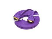 VGA Cable DTECH 33 Feet Ultra Flat Slim VGA SVGA Monitor Cable VGA to VGA Male to Male Cord in Purple