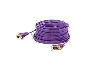 VGA Cable DTECH 65 Feet Ultra Flat Slim VGA SVGA Monitor Cable VGA to VGA Male to Male Cord in Purple