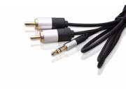 DTECH 3.5mm to 2 RCA Audio Cable 3 FT Male to Male Auxiliary Stereo Y Splitter Cable