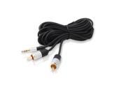 DTECH 3.5mm to 2 RCA Audio Cable 15 FT Male to Male Auxiliary Stereo Y Splitter Cable