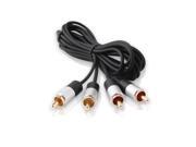 RCA Cable DTECH 2RCA Male to 2RCA Male Stereo Audio Cable 10ft Gold Plated for Home Theater HDTV Hi Fi Systems
