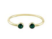 Falari Swarovski Crystal Wire Bracelet 8mm Swarovski Gold Emerald