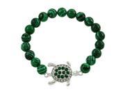 Falari Turtle Crystal Lucky Charm Natural Gemstone Bracelet Malachite