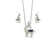 Democratic Donkey Necklace Earring Set