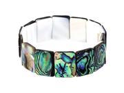 Falari Abalone Stretch Elastic Bracelet Rectangle