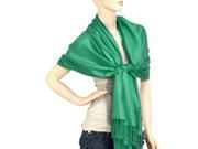 Falari Women s Solid Color Pashmina Shawl Wrap Scarf 80 X 27 Irish Green