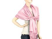 Falari Women s Solid Color Pashmina Shawl Wrap Scarf 80 X 27 Fresh Pink