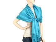 Falari Women s Solid Color Pashmina Shawl Wrap Scarf 80 X 27 Turquoise