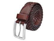 Falari Brown Men s Braided Belt 100% Genuine Leather 35mm Brown XL 42 44 9007