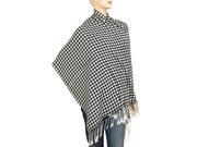 Falari Women s Houndstooth Pashmina Style Shawl Wrap Scarf Black White