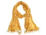 Falari All Seasons Soft Crinkle Scarf Solid Color Gold