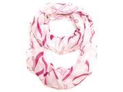 Women s Pink Ribbon Breast Cancer Symbol Infinity Scarf