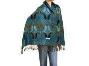 Falari Women s Woven Pashmina Shawl Wrap Scarf 80 x 27 Blue