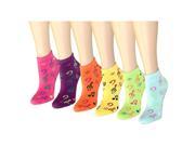12 Pairs Women s Socks Assorted Colors Size 9 11 Music Note