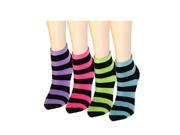 12 Pack Women s Ankle Socks Assorted Colors Size 9 11 Black Striped