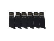 Falari 6 Pack Black Men Dress Socks Size 10 13