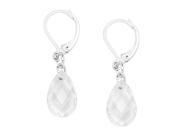 Falari Glass Crystal Tear Drop Shaped Earring Clear