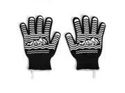 MANSOV Silicone Heat Resistant Oven Grill Gloves Mitts for BBQ Baking Microwave Potholders Oven Grilling Heat Resistant to 662°F One Pair