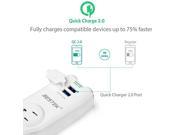 BESTEK 2 Outlet Travel Power Strip with 4.2A Dual Smart USB Charging Ports