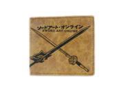 Sword Art Online Kirito Asuna Cross Swords Fold Wallet