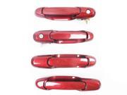 98 03 Toyota Sienna Outside Door Handle Set Of 4 3k4 Sunfire Red Pearl DS248 98 99 00 01 02 03