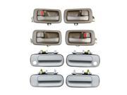 92 96 Toyota Camry Inside Outer Door Handle Set 8 White 040 Brown DH84 92 93 94 95 96