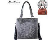 MW331G 8014 Montana West Fringe Collection Tote Bag Grey