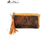 RLC L041 Montana West 100% Real Leather Clutch Brown