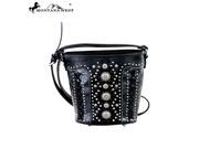 MW364 8287 Montana West Concho Collection Bucket Shaped Crossbody Black
