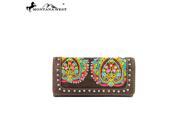 MW363 W002 Montana West Embroidered Collection Wallet Coffee