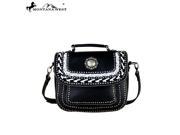 MW340 8102 Montana West Concho Collection Top Handle Crossbody Black