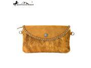 RLC L039 Montana West 100% Real Leather Clutch Tan