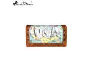 MW378 W010 Montana West USA Collection Secretary Style Wallet Brown