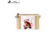 RLC L049 Montana West 100% Real Leather Rodeo Collection Clutch Tan