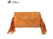 RLC L012 Montana West 100% Real Leather Clutch Brown