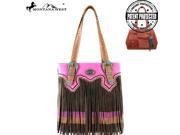 MW335g 8558 Montana West Fringe Collection Concealed Handgun Tote Bag Coffee