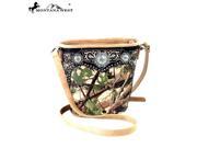 HF12 8287 Montana West Camouflage Collection Bucket Shaped Crossbody Black