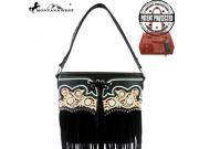 MW342G 916 Montana West Fringe Collection Concealed Handgun Collection Tote Black