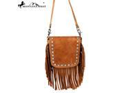 RLC L082 Montana West 100% Real Leather Crossbody Brown