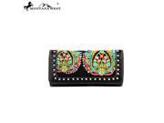 MW363 W002 Montana West Embroidered Collection Wallet Black