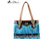 MW335 8014 Montana West Fringe Collection Tote Bag Turquoise