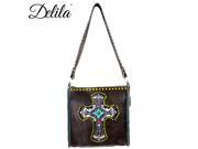 CLT 631C Delila 100% Genuine Leather Hand Embroidered Collection Coffee