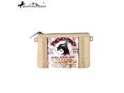 RLC L051 Montana West 100% Real Leather Rodeo Collection Clutch Tan