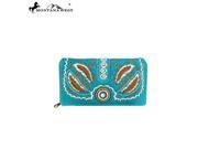 MW395 W010 Montana West Concho Collection Secretary Style Wallet Turquoise