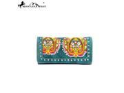 MW363 W002 Montana West Embroidered Collection Wallet Turquoise
