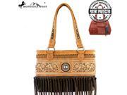 MW352G 8014 Montana West Fringe Collection Concealed Handgun Tote Bag Brown