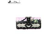 HF10 W002 Montana West Camo Collection Wallet Pink Beige